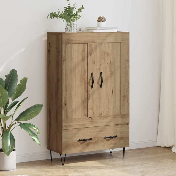 vidaXL Haut Armoire avec tiroir Ch&ecirc;ne artisanal 69,5 x 31 x 115 cm