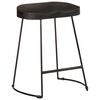 vidaXL Tabourets de bar lot de 2 noir 46x38x52 cm bois manguier massif
