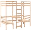 vidaXL Lit mezzanine avec bureau et chaises 80x200 cm pin massif