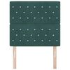 vidaXL T&ecirc;te de lit LED avec t&ecirc;te de lit Vert fonc&eacute; 90 cm Polyester