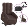 vidaXL Fauteuil inclinable de massage Marron foncé Tissu