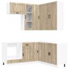 vidaXL Unit&eacute; de cuisine PORTO 8 pc Ch&ecirc;ne Sonoma Bois d'ing&eacute;nierie