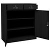 vidaXL Armoire de bureau Noir 90x40x102 cm Acier