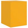 vidaXL Tables de chevet 2 pcs jaune moutarde 34,5x39x44 cm acier