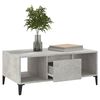 vidaXL Table basse Gris béton 90x50x36,5 cm Bois d'ingénierie