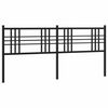 vidaXL T&ecirc;te de lit de remplacement m&eacute;tal noir 200 cm