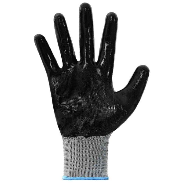 vidaXL Gants de Travail 24 pcs Gris et Noir 9 / l Polyester