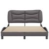 vidaXL Cadre de lit sans matelas Hvar gris 140x190 cm similicuir
