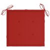 vidaXL Chaises de jardin lot de 2 et coussins rouge Bois teck massif