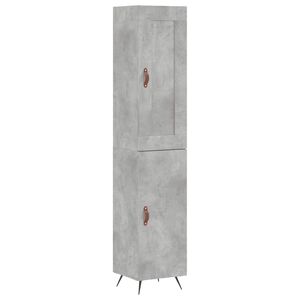 vidaXL Buffet haut Gris b&eacute;ton 34,5x34x180 cm Bois d'ing&eacute;nierie