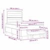 vidaXL Lit &agrave; ressorts avec matelas Taupe 120 x 200 cm tissu