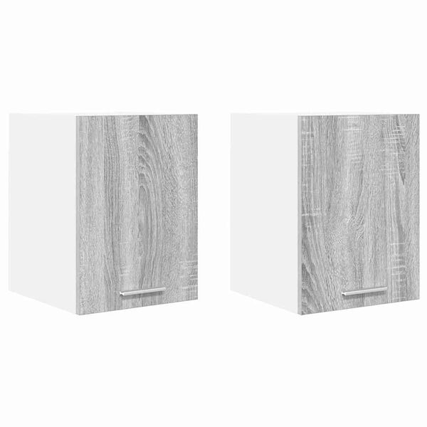 vidaXL Armoire suspendue 2 pcs Gris Sonoma et Blanc 30 x 31 x 40 cm