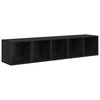 vidaXL Ensemble de meubles TV 2 pc Ch&ecirc;ne noir Bois d'ing&eacute;nierie
