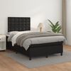 vidaXL Sommier &agrave; lattes de lit avec matelas noir 120x190 cm similicuir
