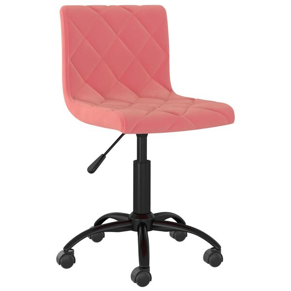 vidaXL Chaises pivotantes &agrave; manger lot de 2 Rose Velours
