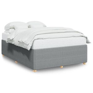 vidaXL Cadre de lit sans matelas gris clair 160x200 cm tissu