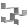vidaXL &Eacute;tag&egrave;re d'angle murale Sonoma gris 40x40x50cm Bois d'ing&eacute;nierie