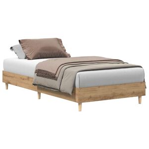 vidaXL Cadre de lit sans matelas ch&ecirc;ne artisanal 75x190 cm
