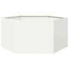 vidaXL Jardini&egrave;re blanc hexagone 104x90x45 cm acier