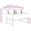 vidaXL Table basse ch&ecirc;ne sonoma 70x50x40 cm bois d'ing&eacute;nierie et m&eacute;tal