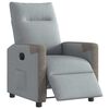 vidaXL Fauteuil inclinable électrique Gris clair Tissu