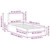 vidaXL Cadre de lit avec t&ecirc;te de lit Taupe 90 x 200 cm Pin massif