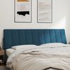 vidaXL Coussin de t&ecirc;te de lit Hanko bleu 180 cm velours