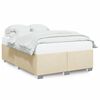 vidaXL Cadre de lit sans matelas cr&egrave;me 140x190 cm tissu