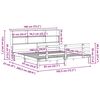 vidaXL Lit biblioth&egrave;que sans matelas 180x200 cm bois massif de pin