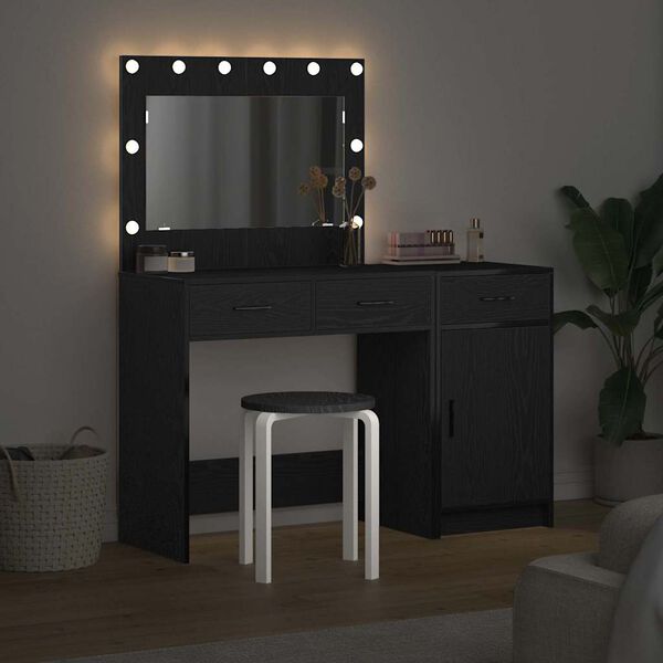 vidaXL Table de Toilette 2 pcs Noir 40 x 41 x 75 cm Bois d'ing&eacute;nierie