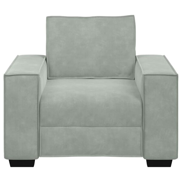 vidaXL Fauteuil Gris clair 100x78x84 cm Velours