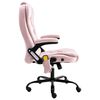 vidaXL Chaise de bureau de massage Rose Velours