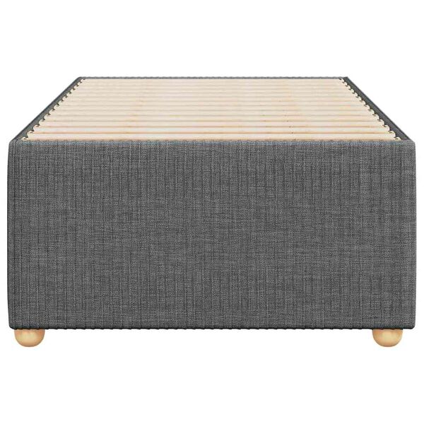 vidaXL Cadre de lit sans matelas gris foncé 90x200 cm tissu
