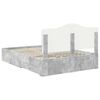 vidaXL Cadre de lit Gris b&eacute;ton 140 x 190 cm Bois d'ing&eacute;nierie