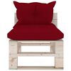 vidaXL Salon palette de jardin 6 pcs avec coussins bois de pin