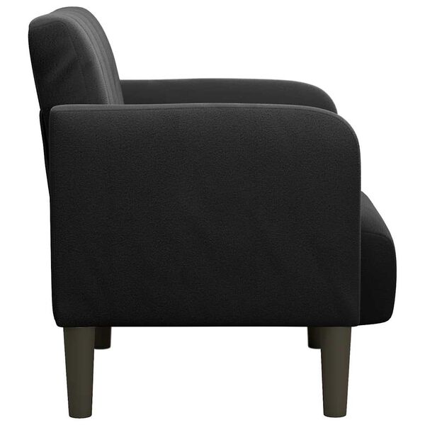 vidaXL Fauteuil avec accoudoirs noir 54 cm velours