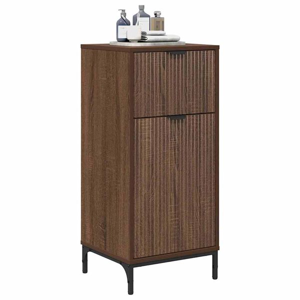 vidaXL Cabinet de salle de bain Chêne brun 39,5 x 36 x 88 cm