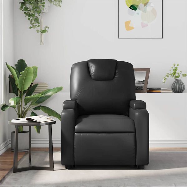 vidaXL Fauteuil de massage inclinable Noir Similicuir