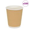 vidaXL Tasses &agrave; caf&eacute; en papier 500 pcs 8oz 200ml marron