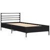 vidaXL Cadre de lit sans matelas noir 100x200 cm