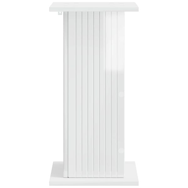 vidaXL Support de Plante Blanc Brillant 30,5 x 30 x 60,5 cm