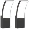 vidaXL Appliques murales LED d'ext&eacute;rieur 2 pcs noir