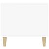 vidaXL Table basse Blanc brillant 90x49x45 cm Bois d'ingénierie