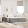 vidaXL Lit avec rangement et matelas Taupe 160 x 200 cm Polyester