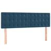 vidaXL T&ecirc;tes de lit 2 pcs Bleu fonc&eacute; 72x5x78/88 cm Velours
