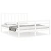 vidaXL Cadre de lit sans matelas blanc 160x200 cm bois de pin massif