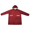 vidaXL Sweat à capuche couverture Rouge Bordeaux m Polaire et flanelle