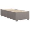 vidaXL Sommier &agrave; lattes de lit avec matelas Taupe 90x190 cm Tissu