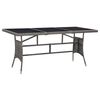 vidaXL Table de jardin Gris 170x80x74 cm R&eacute;sine tress&eacute;e