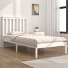 vidaXL Cadre de lit sans matelas blanc bois massif